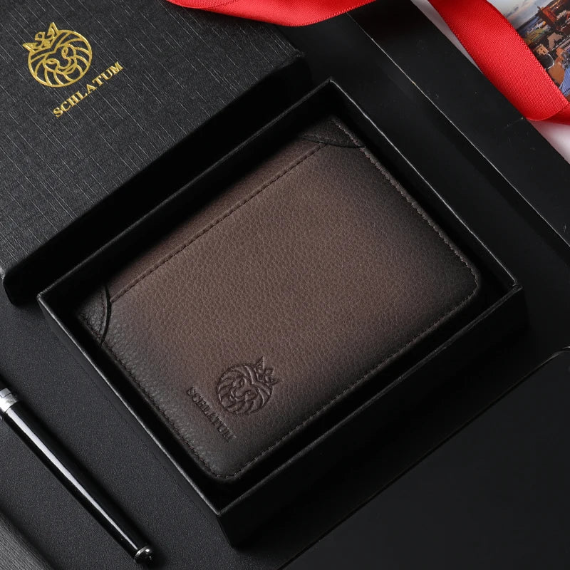 Portefeuille en Cuir Véritable - Minimalisme Retro & Sécurité RFID — photo 2 Image