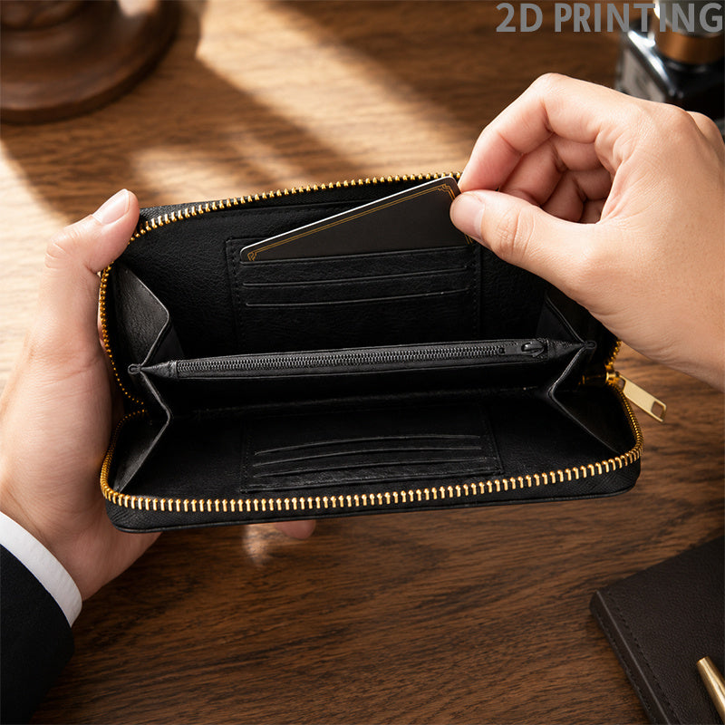 Portefeuille homme zippé, imprimé crocodile mécanique noir