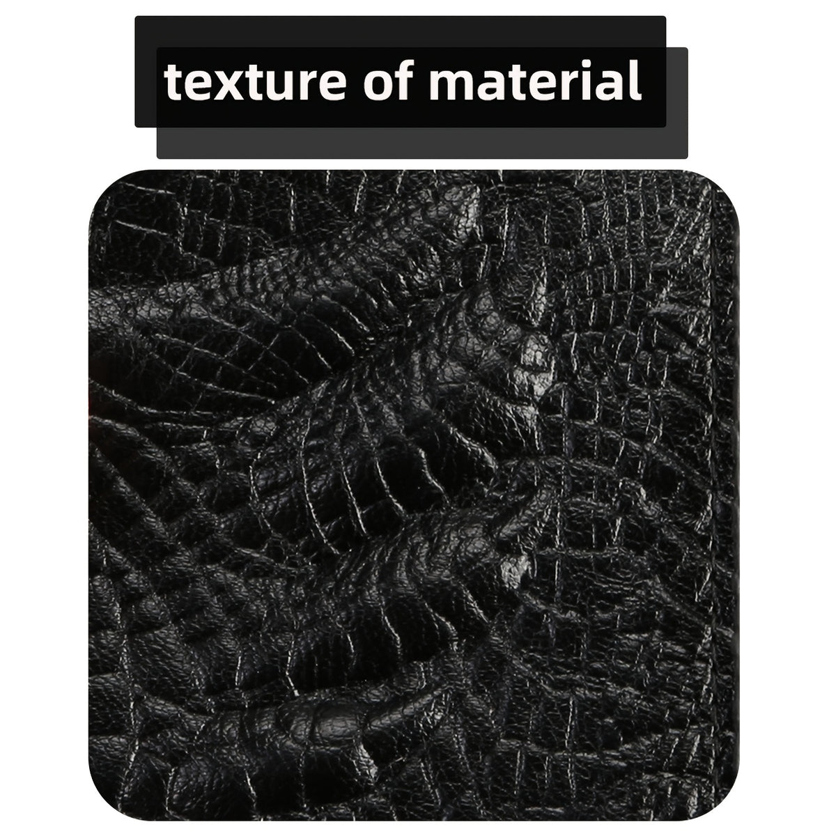 Portefeuille homme extra plat 1 cm, similicuir motif crocodile