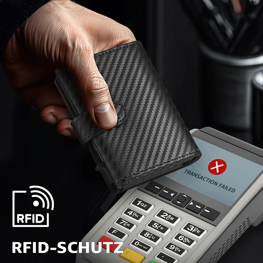 Men's Wallet with Coin Case RFID Protection Slim Wallet Card Wallet Small Credit Cards Credit Card Wallet — photo 4