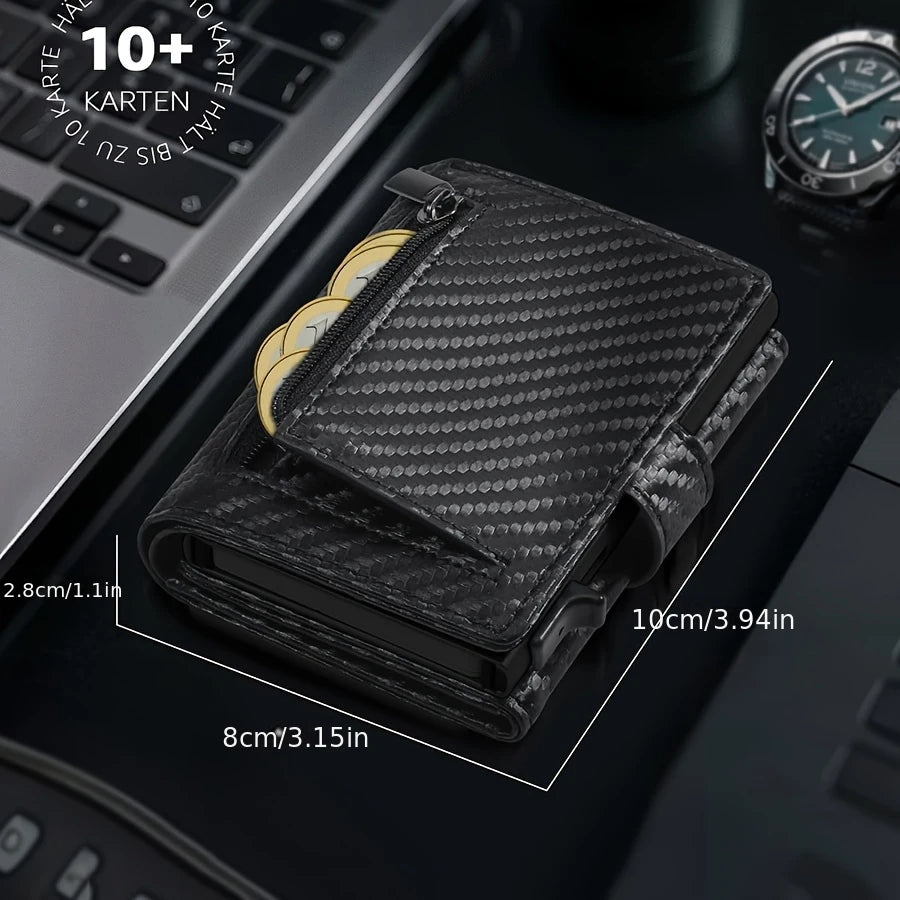 Men's Wallet with Coin Case RFID Protection Slim Wallet Card Wallet Small Credit Cards Credit Card Wallet — photo 5 Image