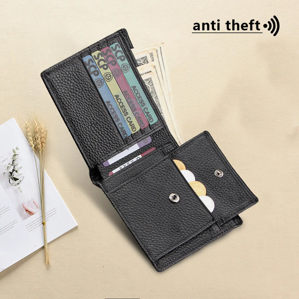 Portefeuille en Cuir Véritable - Sécurité RFID et Élégance Compacte — photo 3