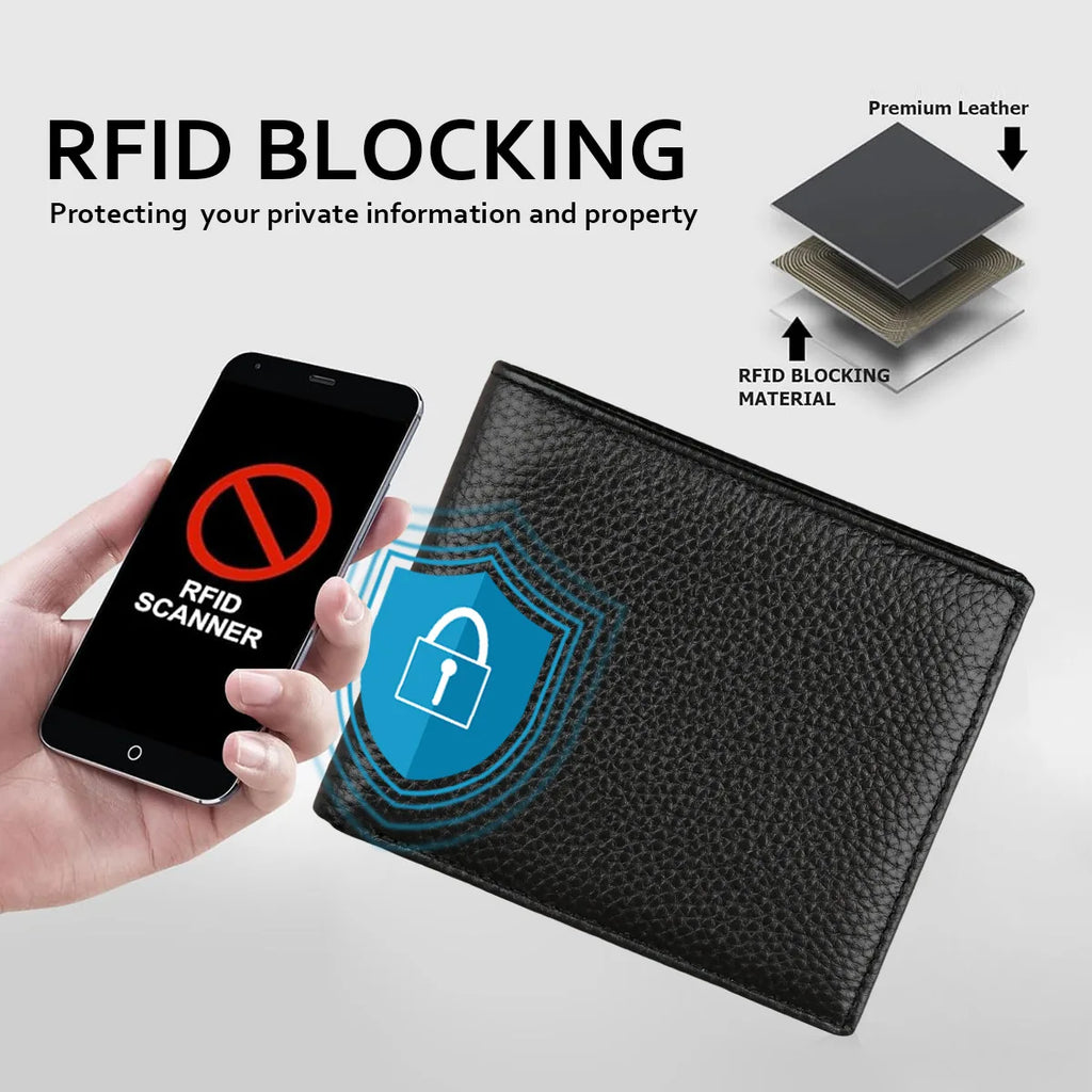 Portefeuille en Cuir Véritable - Sécurité RFID et Élégance Compacte — photo 5