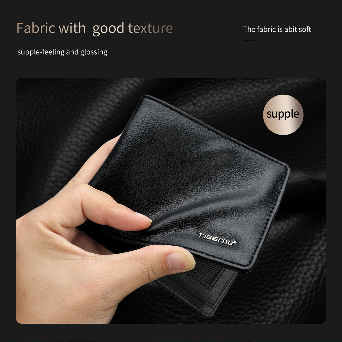 Portefeuille business en cuir PU premium avec protection RFID — photo 1