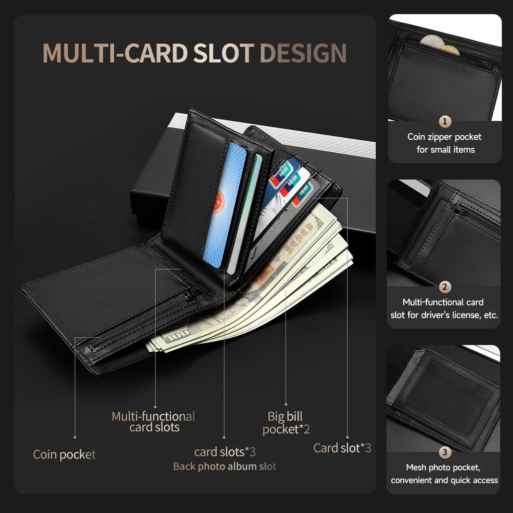 Portefeuille business en cuir PU premium avec protection RFID — photo 2