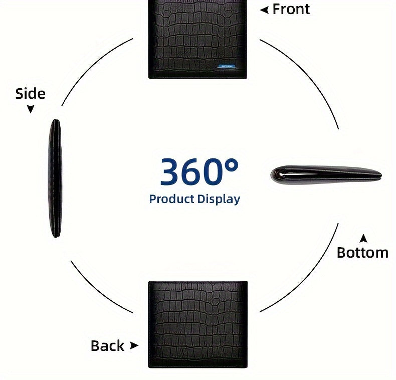 Portefeuille homme anti-RFID, format horizontal ou vertical