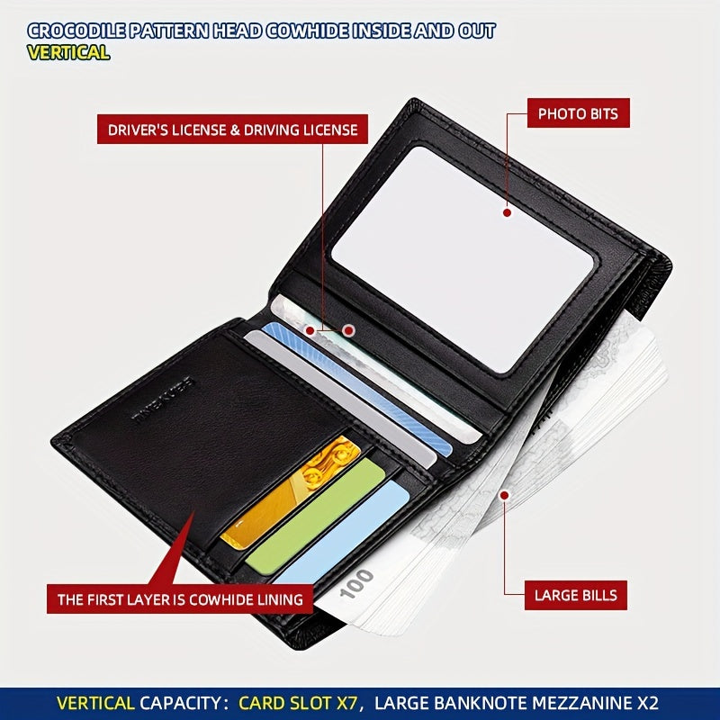 Portefeuille homme anti-RFID, format horizontal ou vertical