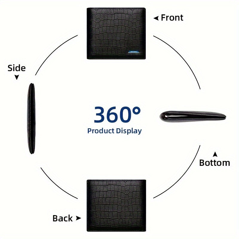 Portefeuille homme anti-RFID, format horizontal ou vertical