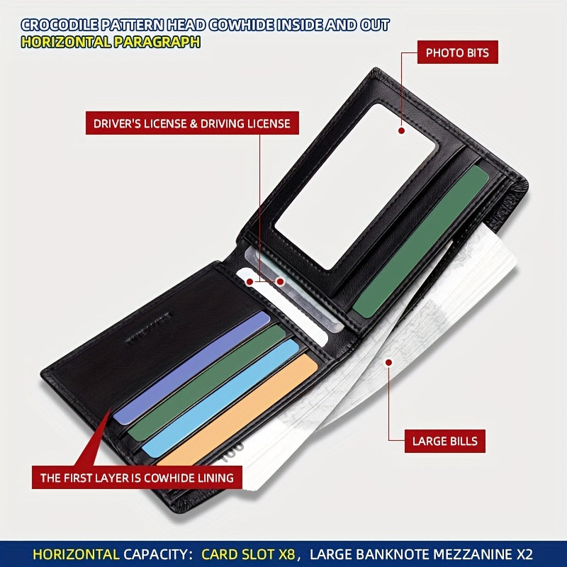 Portefeuille homme anti-RFID, format horizontal ou vertical