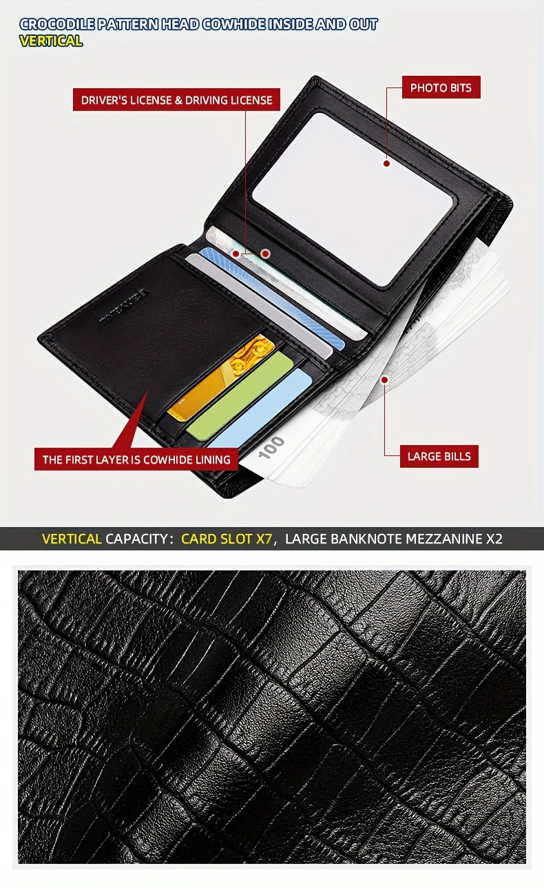 Portefeuille homme anti-RFID, format horizontal ou vertical
