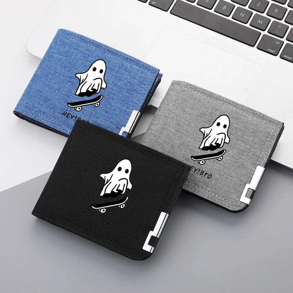 Portefeuille homme en toile avec imprimé cartoon - Compact et multifonctionnel — photo 2