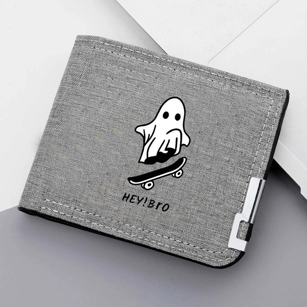 Portefeuille homme en toile avec imprimé cartoon - Compact et multifonctionnel — photo 7 Image