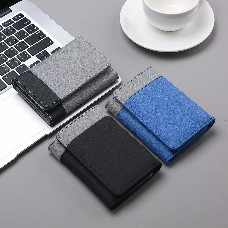 Portefeuille trois volets en toile - Compact et multi-emplacements — photo 4