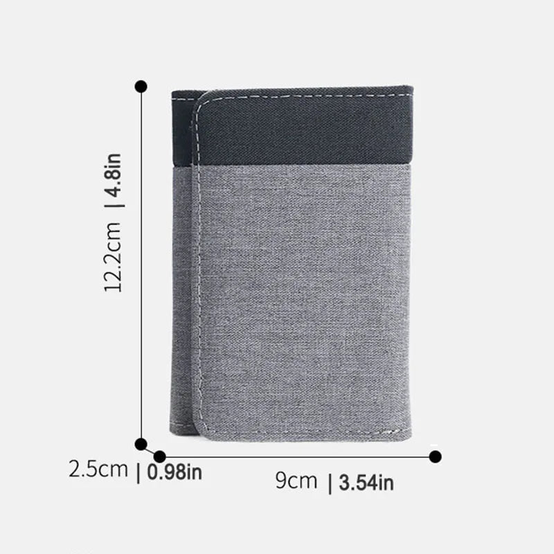 Portefeuille trois volets en toile - Compact et multi-emplacements — photo 6