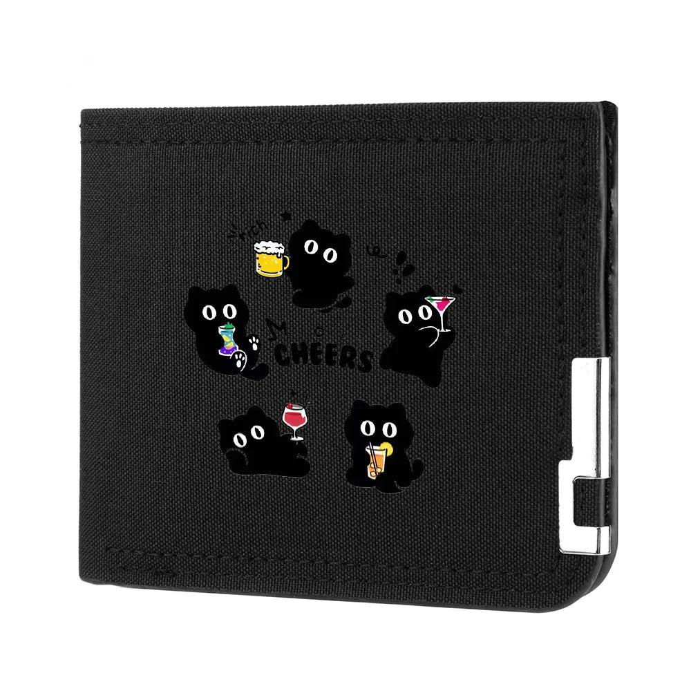 Portefeuille homme en toile motif chat mignon - Compact et ultra-léger — photo 5
