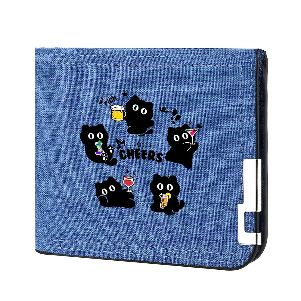 Portefeuille homme en toile motif chat mignon - Compact et ultra-léger — photo 7