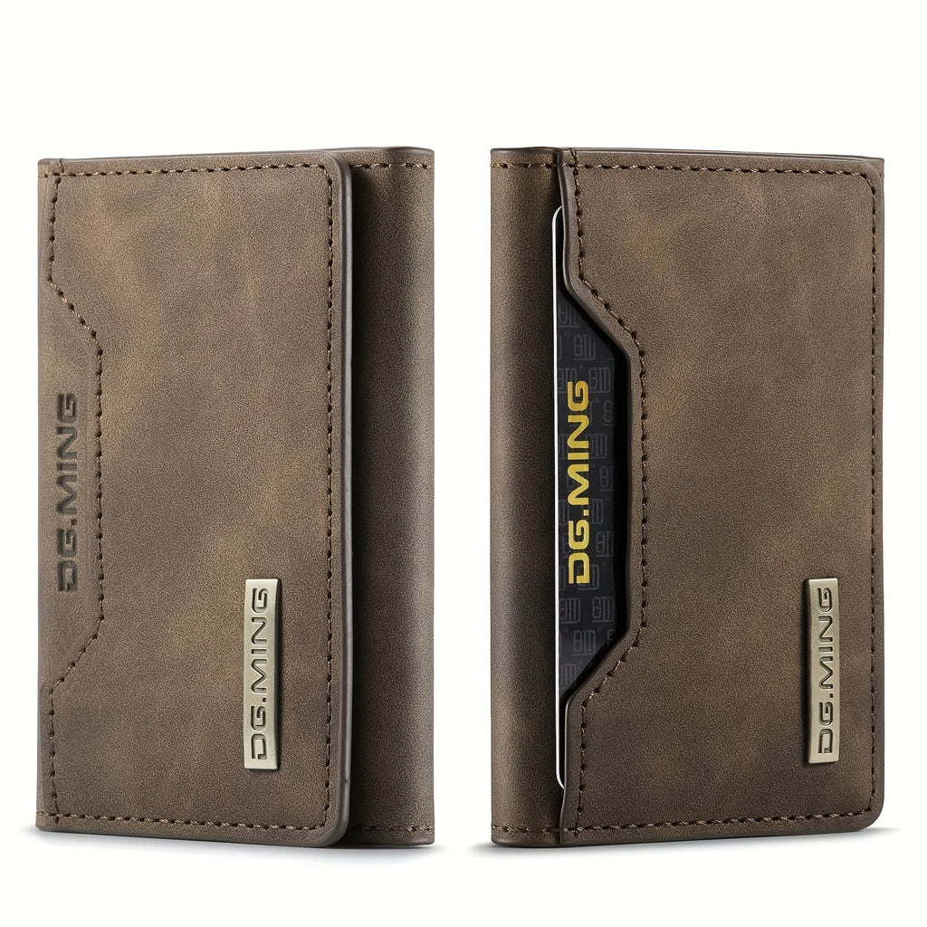 Portefeuille trois volets en cuir rétro avec protection RFID pour homme — photo 3