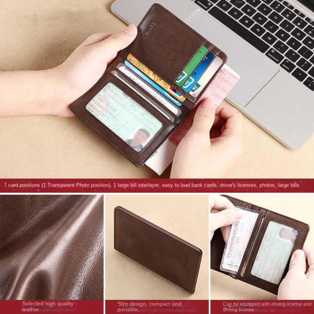 Portefeuille homme ultra-slim en cuir PU avec protection RFID — photo 1