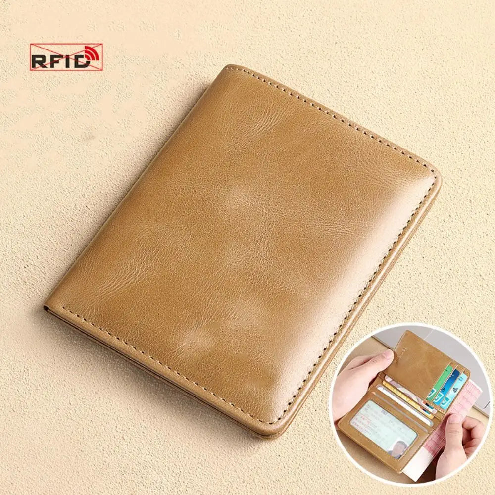 Portefeuille homme ultra-slim en cuir PU avec protection RFID — photo 7 Image