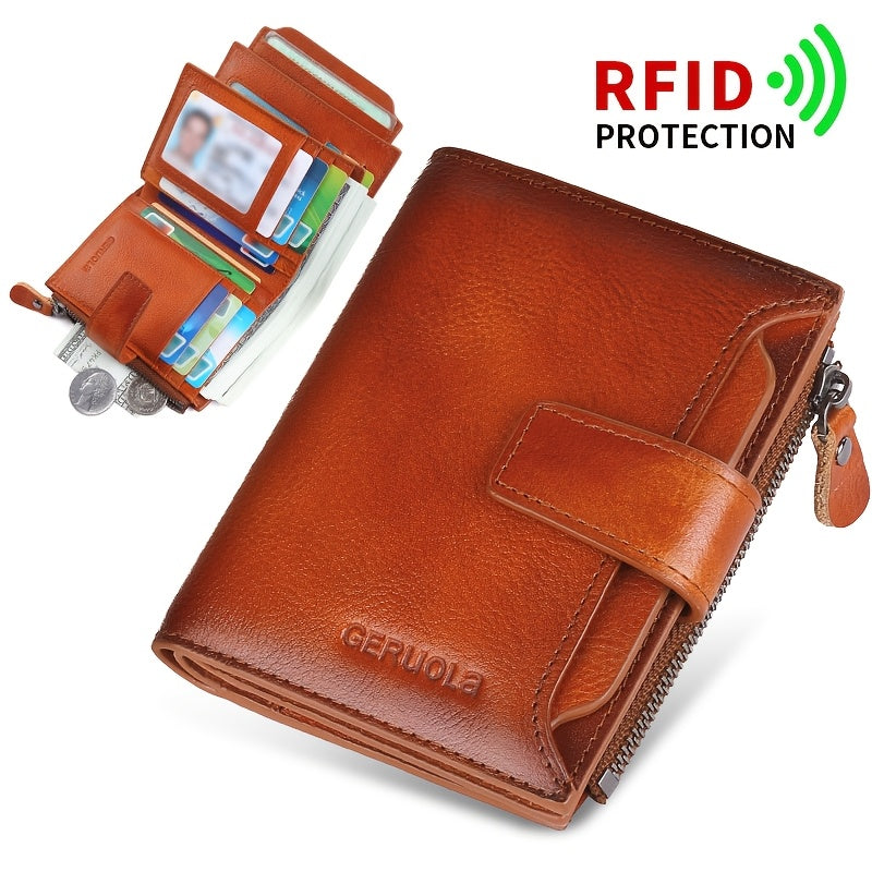Portefeuille homme vertical 17 fentes cartes et porte-cartes ID
