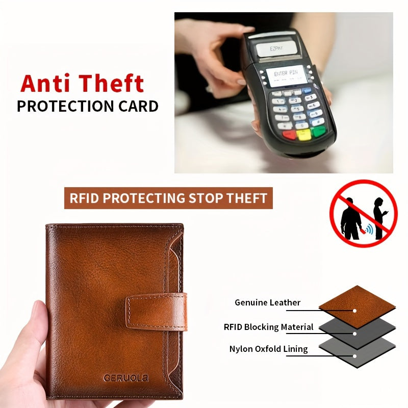 Portefeuille homme vertical 17 fentes cartes et porte-cartes ID
