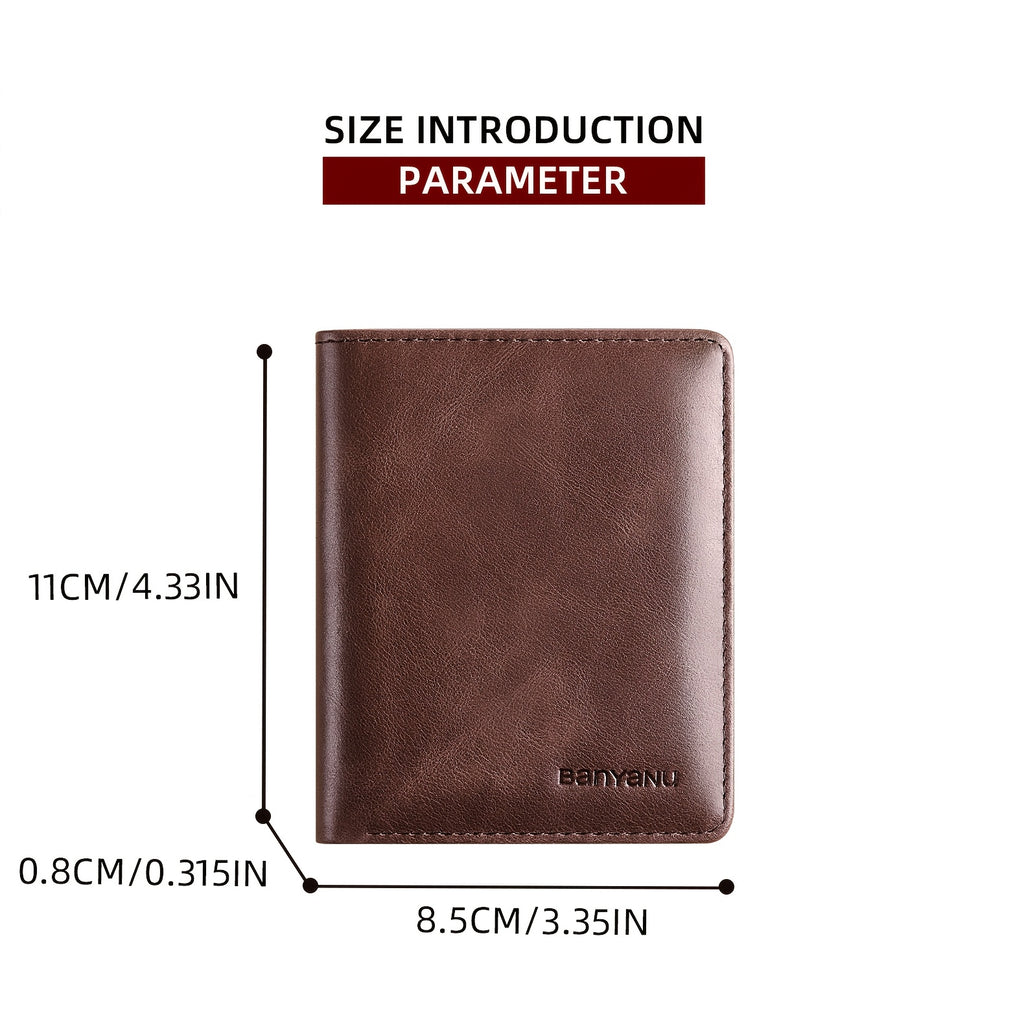 Portefeuille homme vertical extra plat en cuir de vachette