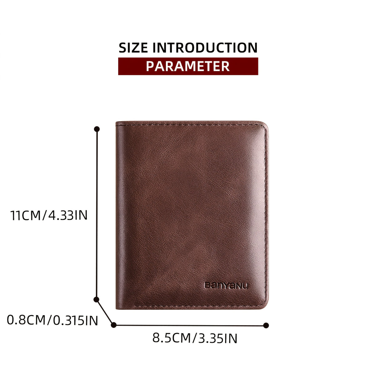 Portefeuille homme vertical extra plat en cuir de vachette