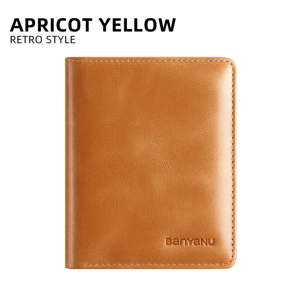 Cuir Vintage - Jaune Abricot