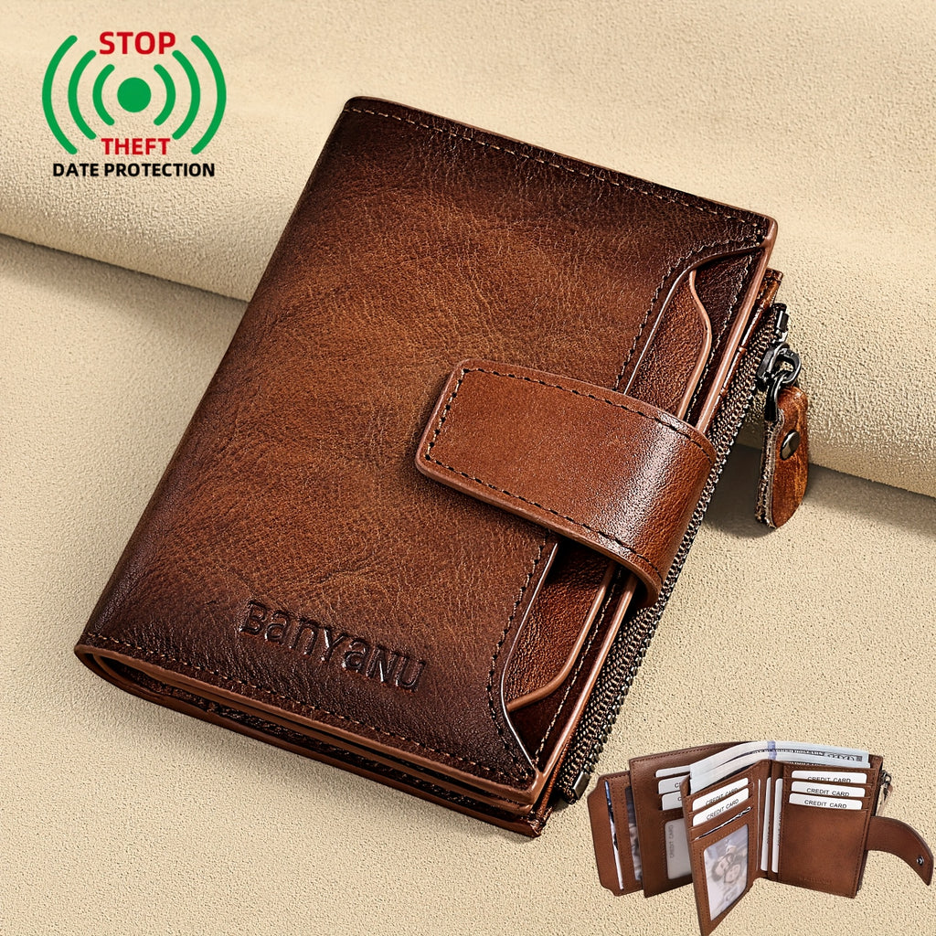 Portefeuille homme vertical anti-RFID doublure nylon Oxford