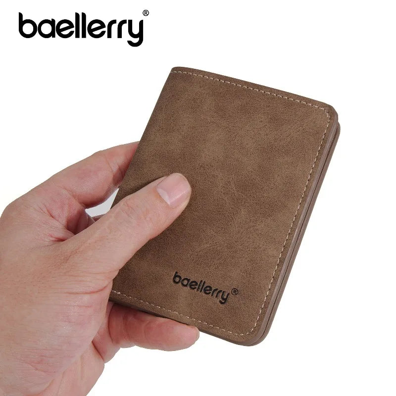 Portefeuille homme vertical sablé à fenêtre pour le permis