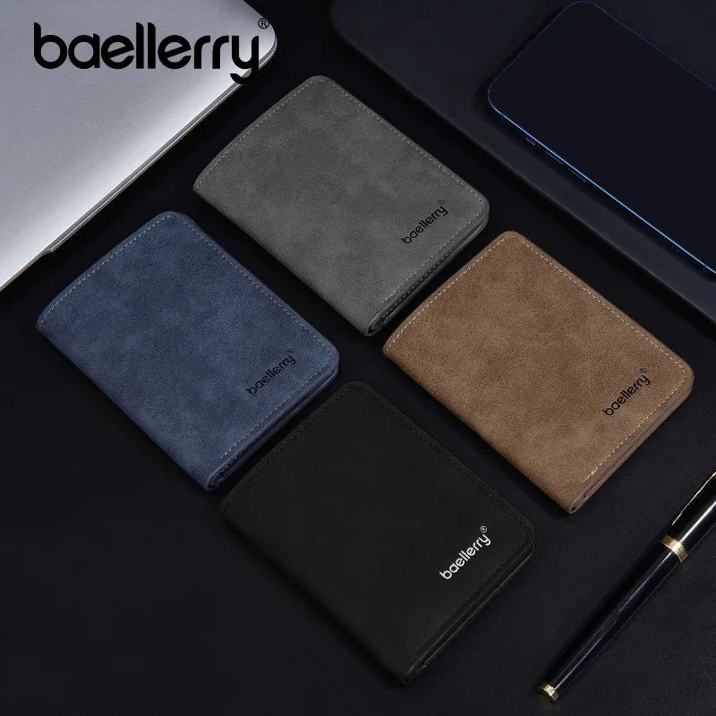 Portefeuille homme vertical sablé à fenêtre pour le permis