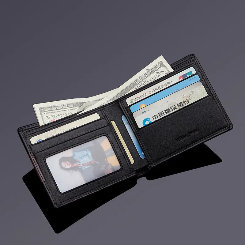 Portefeuille compact WilliamPolo en cuir véritable - Élégance et multifonctionnalité — photo 2