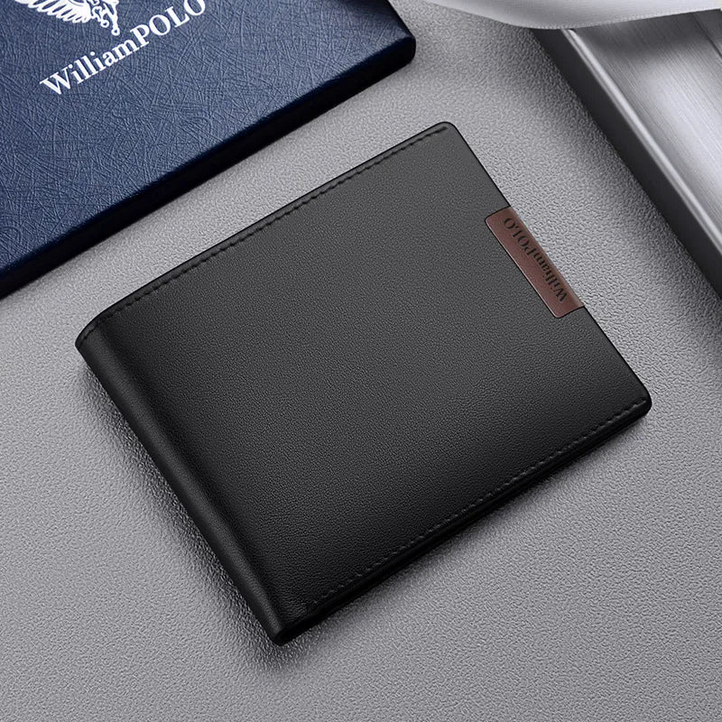 Portefeuille compact WilliamPolo en cuir véritable - Élégance et multifonctionnalité — photo 4
