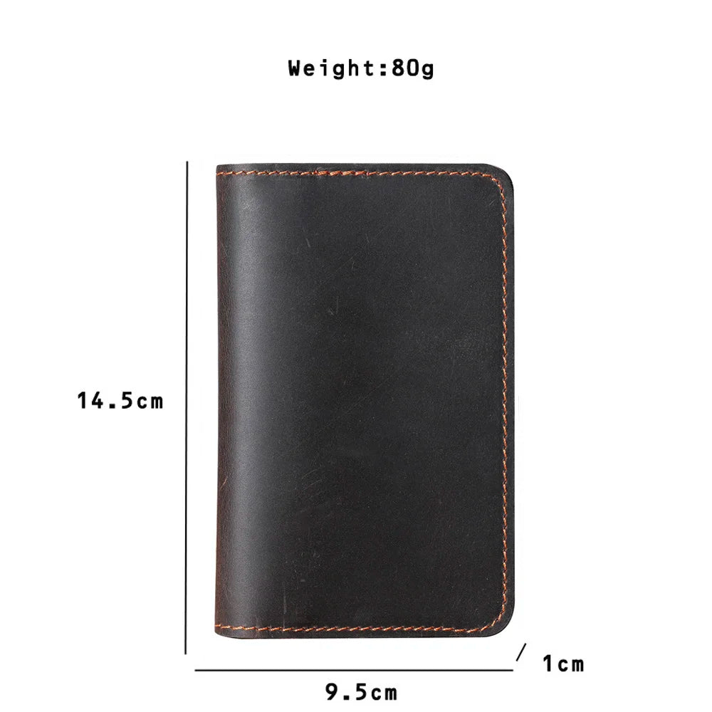Protège-passeport et portefeuille long en cuir de vachette véritable personnalisé — photo 5