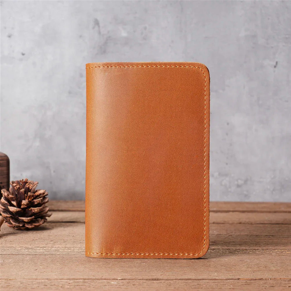 Protège-passeport et portefeuille long en cuir de vachette véritable personnalisé — photo 6