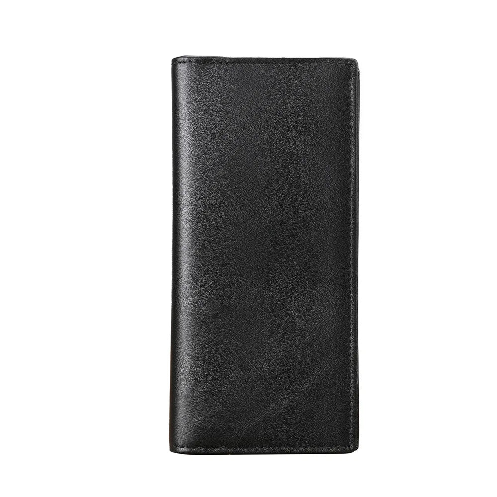 Portefeuille long homme en cuir véritable RFID avec porte-cartes et poche monnaie zippée — photo 8