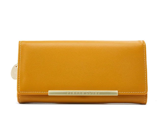 Portefeuille long femme en cuir PU grande capacité avec fermeture zippée et compartiments multiples — photo 10