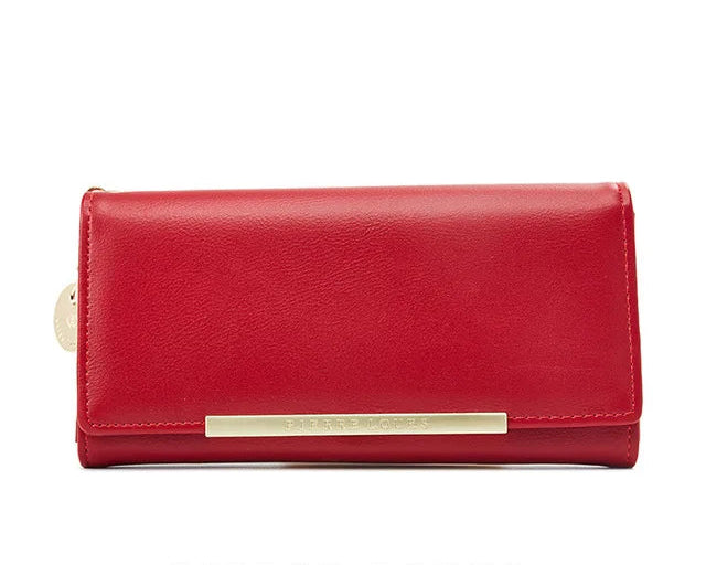 Portefeuille long femme en cuir PU grande capacité avec fermeture zippée et compartiments multiples — photo 7