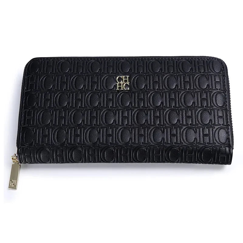 Portefeuille long femme en cuir PU avec fermeture zippée et grande capacité élégante — photo 7