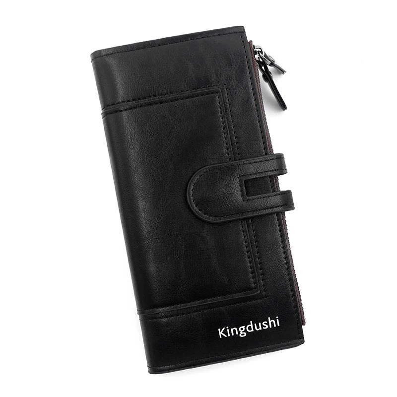 Portefeuille long femme en cuir PU avec rabat, compartiment téléphone et grande capacité — photo 7