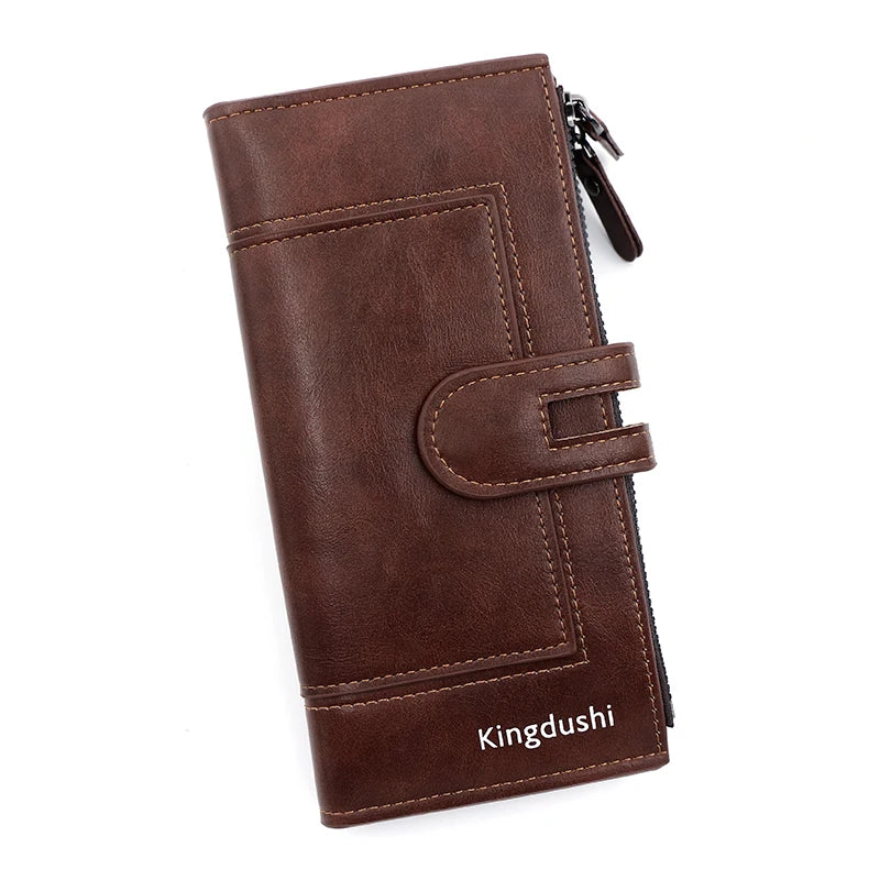 Portefeuille long femme en cuir PU avec rabat, compartiment téléphone et grande capacité — photo 8