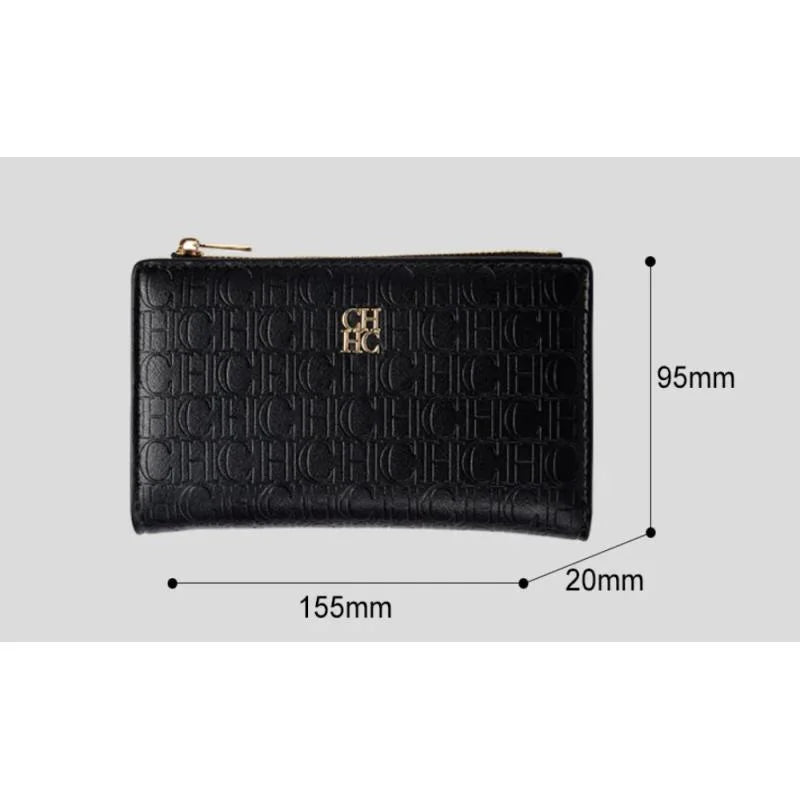 Portefeuille long femme en cuir PVC texturé avec fermeture zippée et design élégant — photo 4