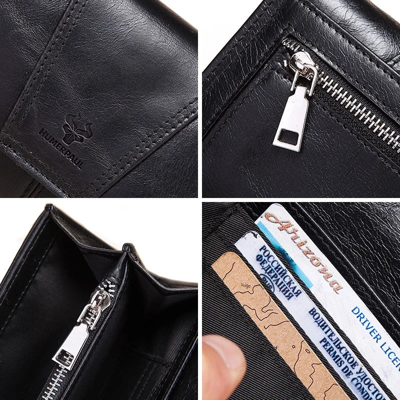 Portefeuille long en cuir véritable pour femme avec porte-téléphone — photo 4 Image