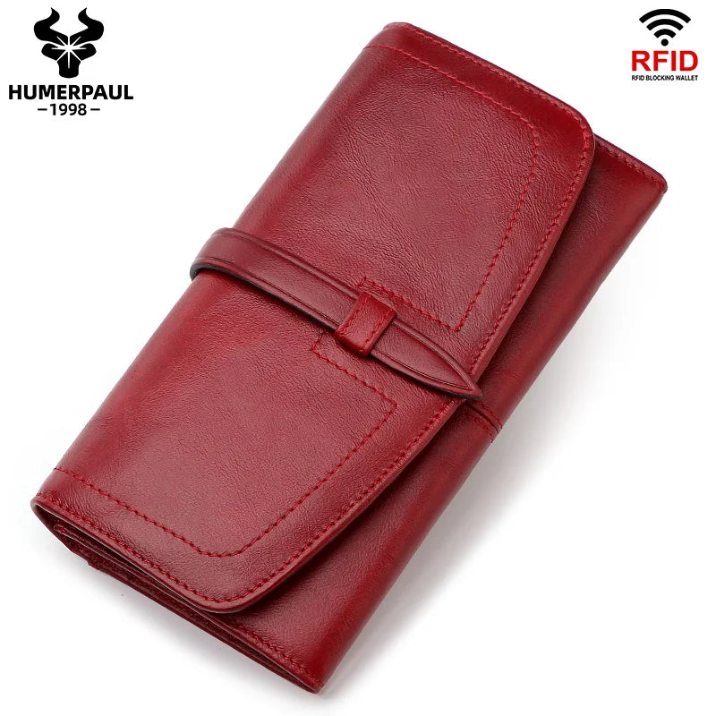 Portefeuille long en cuir véritable  avec protection RFID — photo 3