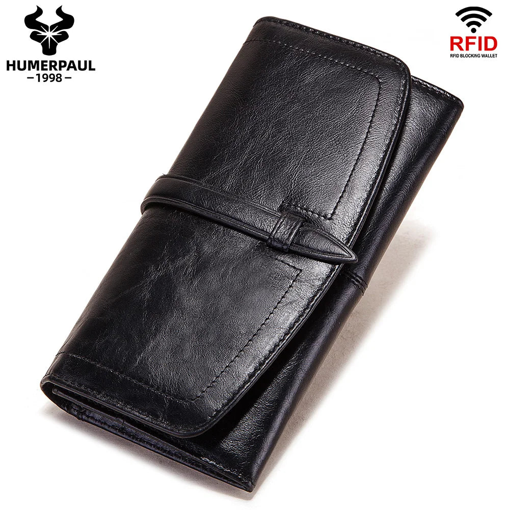 Portefeuille long en cuir véritable  avec protection RFID — photo 7