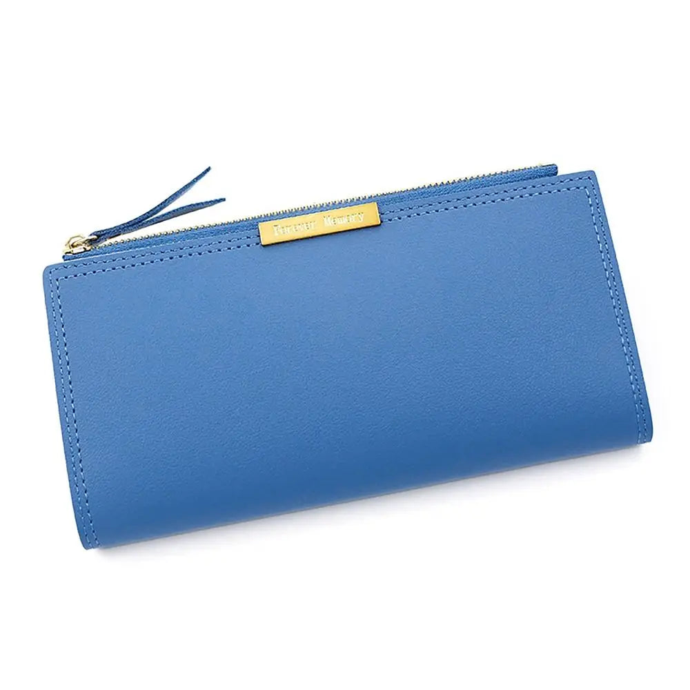 Portefeuille long femme en cuir PU avec multi-emplacements cartes et photo — photo 5