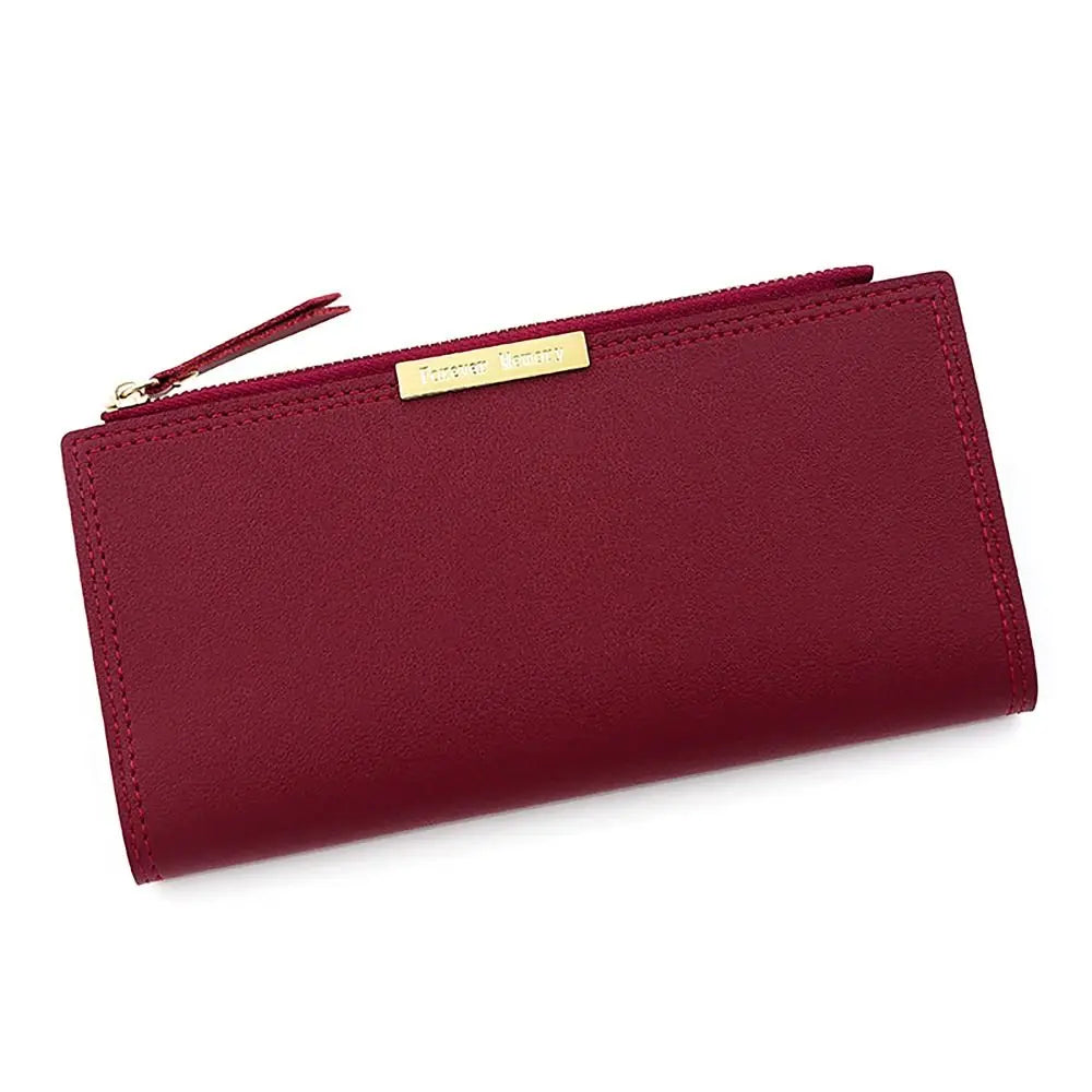 Portefeuille long femme en cuir PU avec multi-emplacements cartes et photo — photo 6