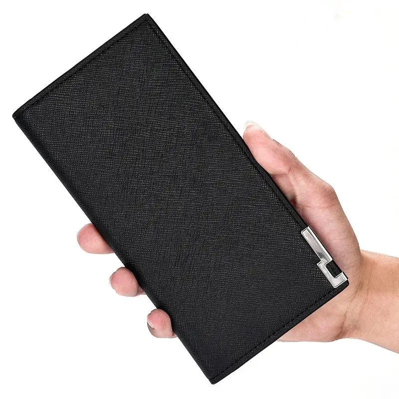 Portefeuille long homme en cuir PU avec porte-cartes et compartiments multifonctions — photo 8
