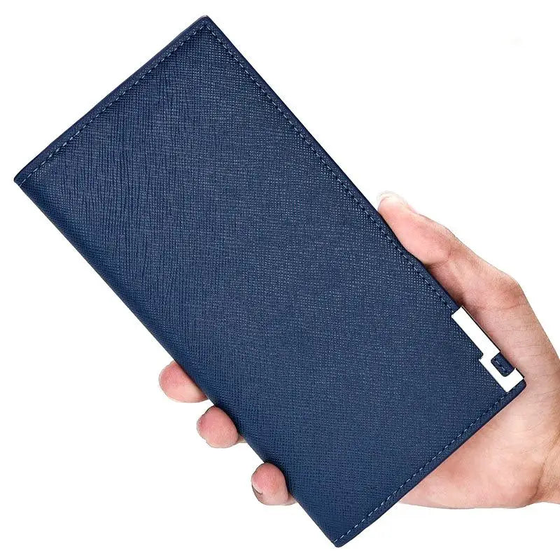 Portefeuille long homme en cuir PU avec porte-cartes et compartiments multifonctions — photo 9