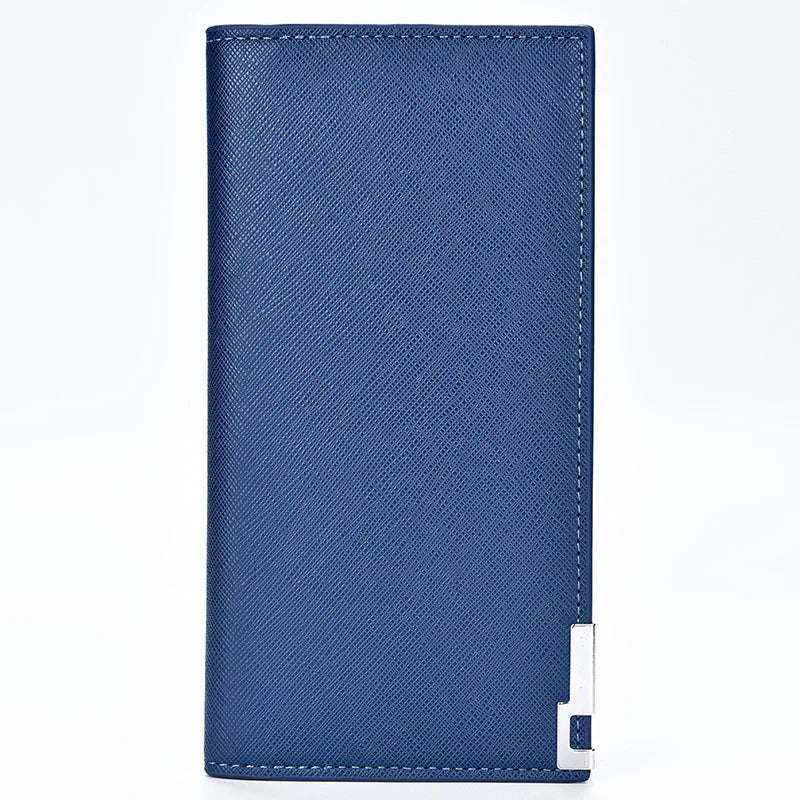 Portefeuille long homme en cuir PU avec porte-cartes et compartiments billets — photo 2